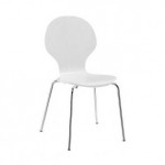 juego-de-cuatro-sillas-blancas-con-las-patas-cromadas